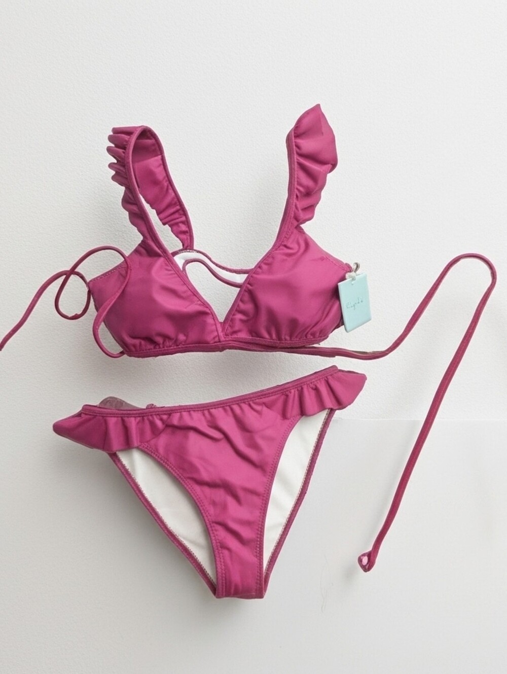 Cupshe Magenta Ruffle Two-Piece Bikini Set‎